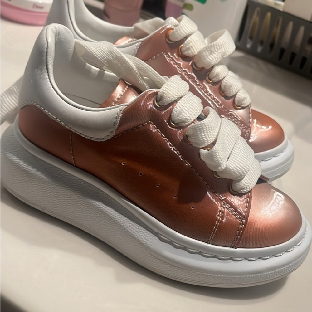 Alexander McQueen Oversized Sneakers 'Metallic Pink'  for toddler 7.5